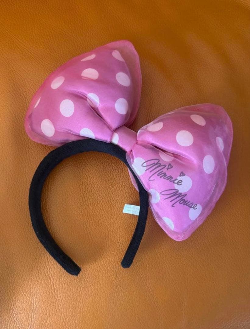 ミニー・マウス 水玉カチューシャ ピンク - メルカリ