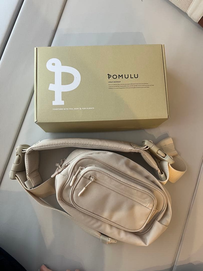 m！！POMULU ボディバック ヒップシート ベージュ ポムル(POMULU)ヒップシートショルダーバッグ ブロッサムピンク 6ヵ月