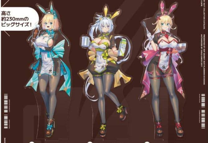 高峰ナダレ　コラボカフェ　バニースーツプランニング　BIGアクリルスタンド　全種