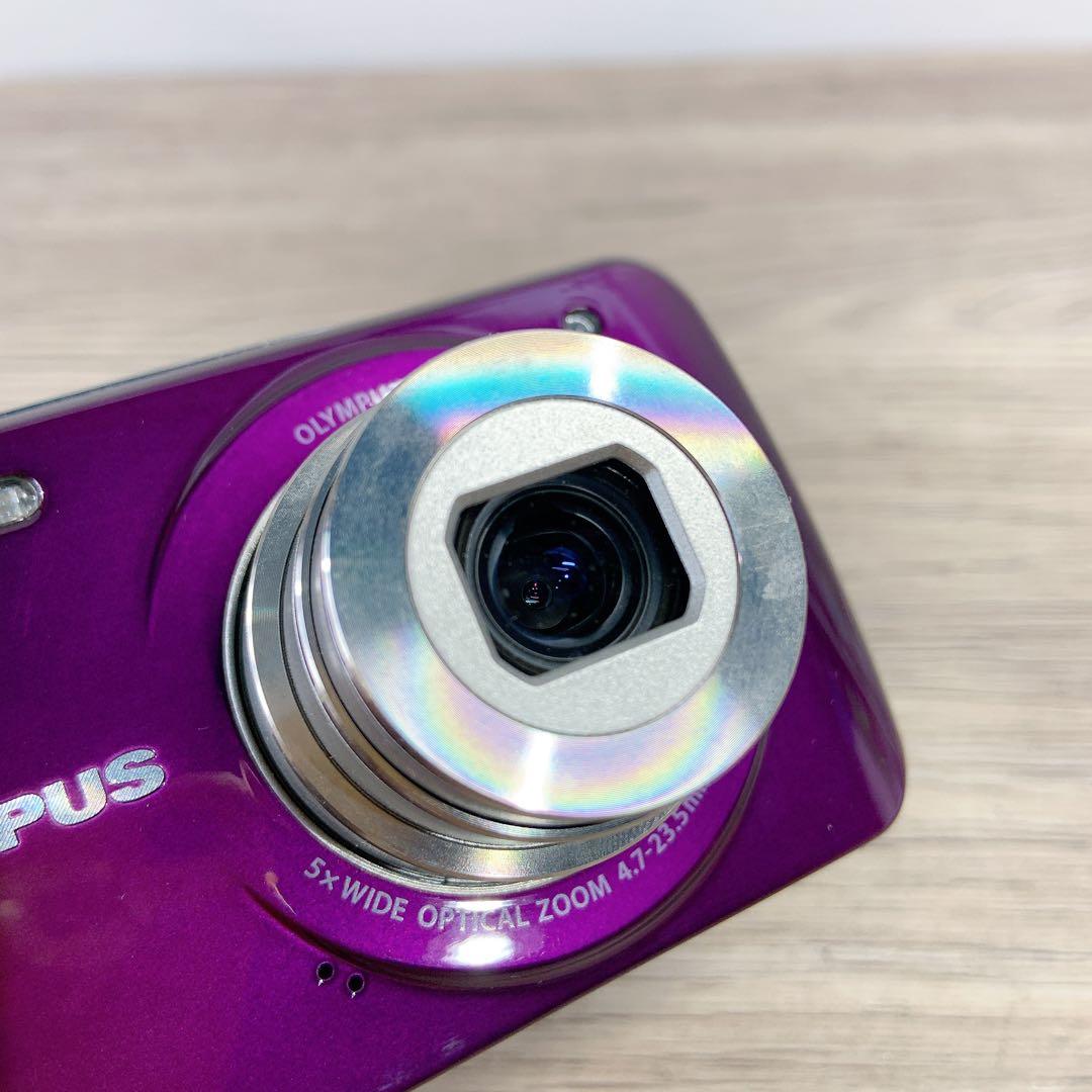 OLYMPUS VH-210 パープル 14MP 5倍ズーム デジカメ - メルカリ
