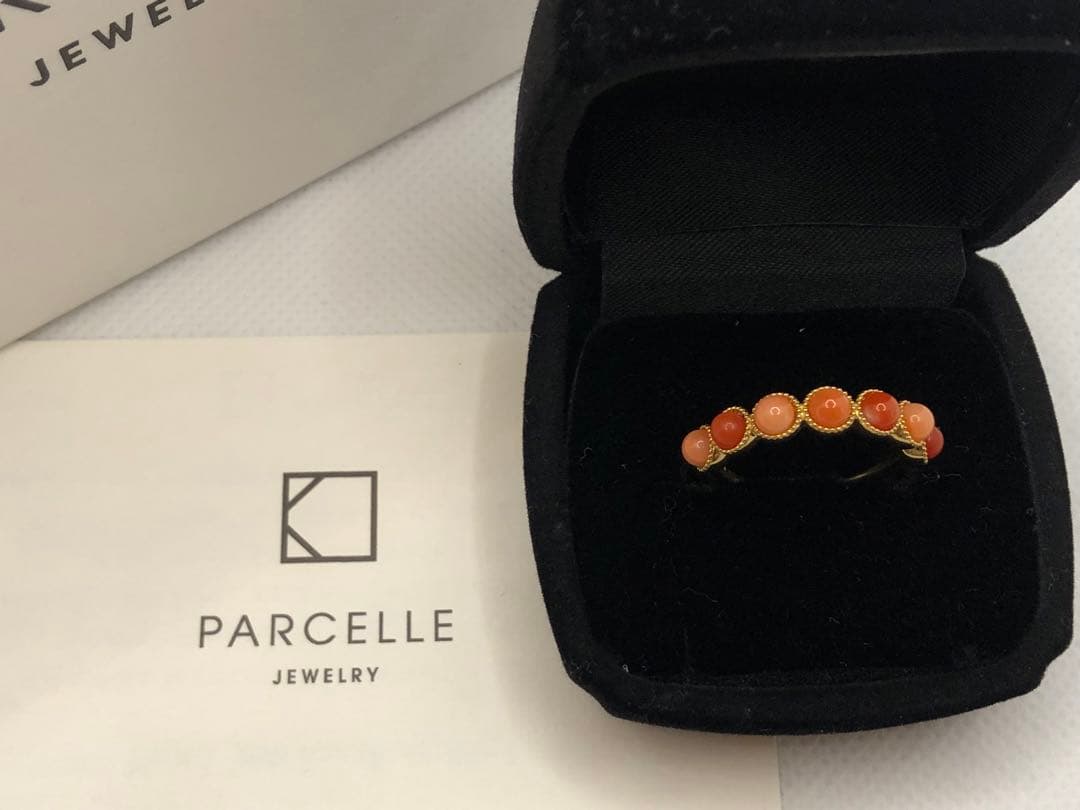 蛍*様 パーセルジュエリー ミルシェノン リング（珊瑚、K18、赤