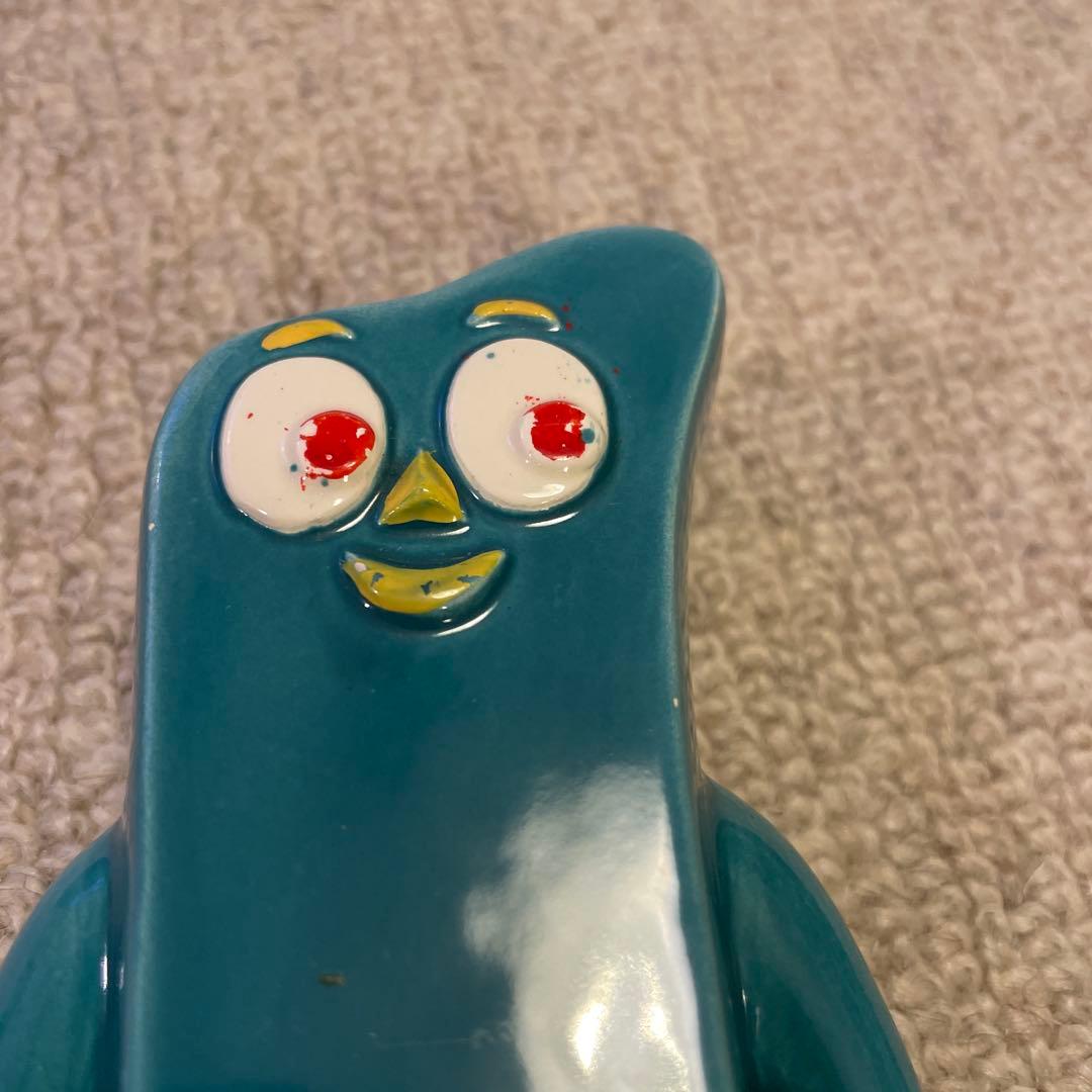 ガンビー　GUMBY 貯金箱　陶器製