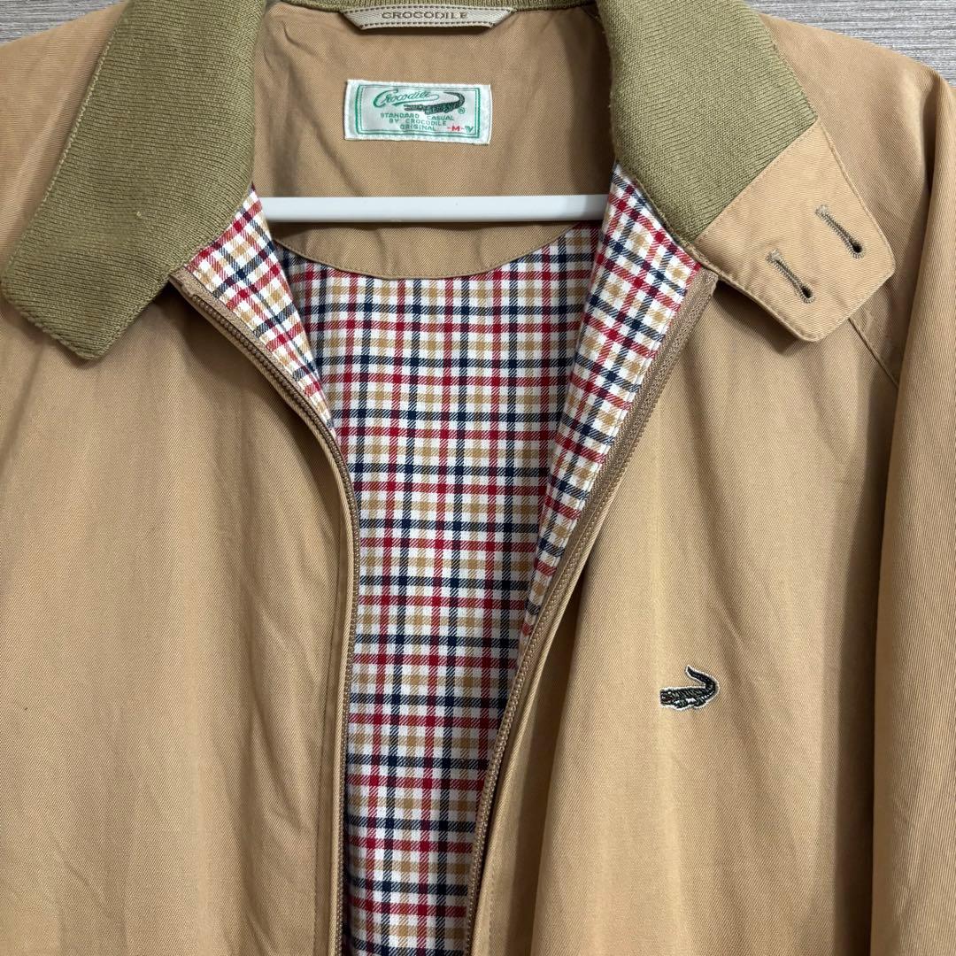 クロコダイル スウィングトップ ハリントンジャケット 裏チェック