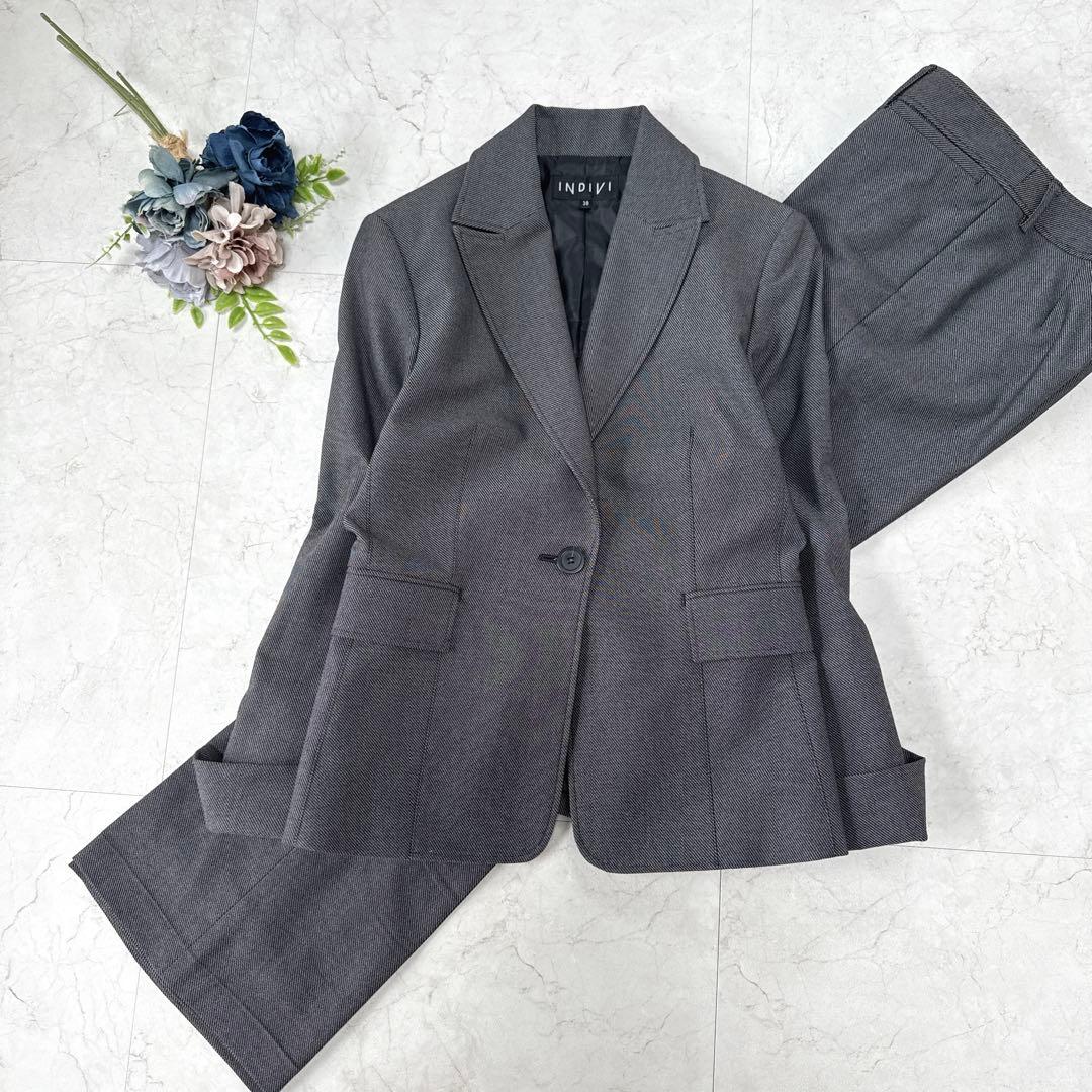 美品⭐︎INDIVI インディヴィ ビジネス パンツスーツ セットアップ 38