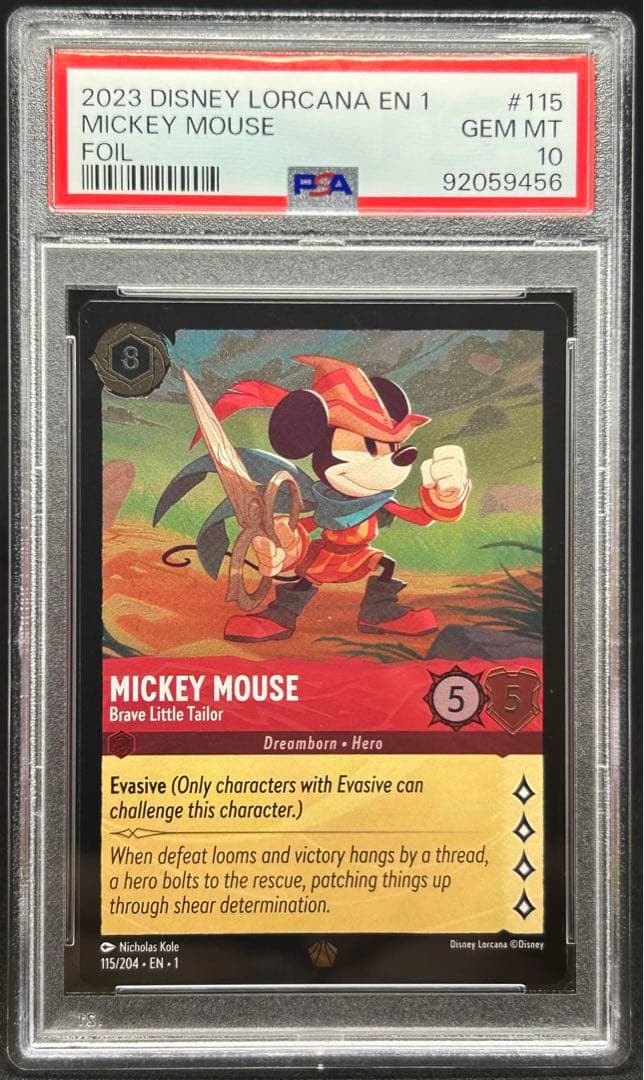 ロルカナ Lorcana ミッキー MickeyMouse foil PSA10 - メルカリ