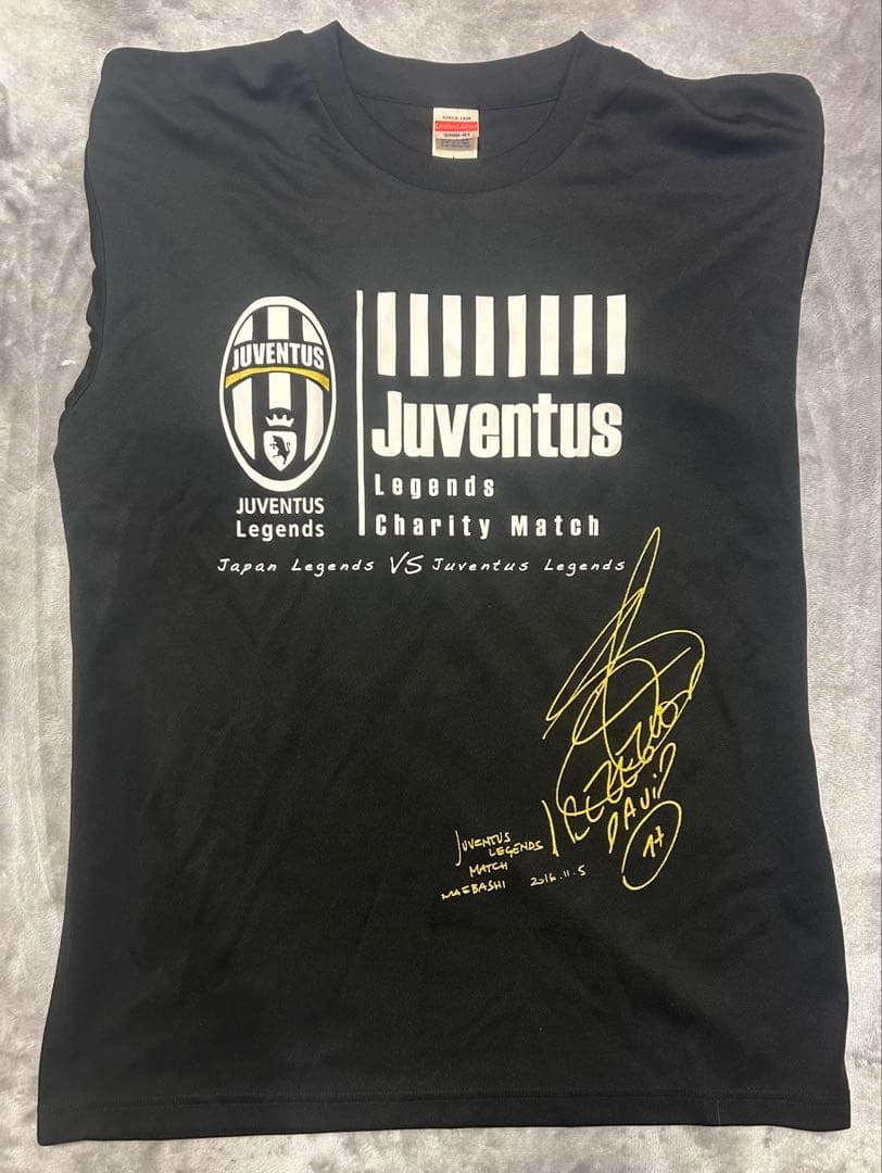 レア❗️トレゼゲ選手サイン入り ユベントスレジェンズ チャリティー限定シャツ 国内未発売】RET02RE-TAKE ロベルト・バッジョ ユベントス