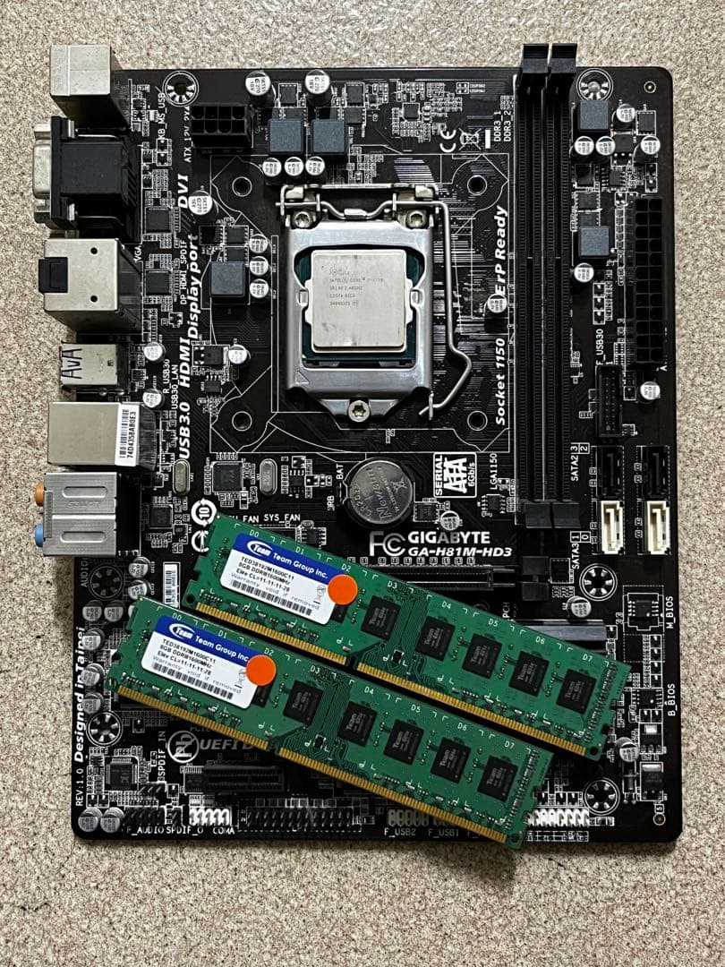 i7 4770 + GA-H81M-HD3 + 16G DDR3