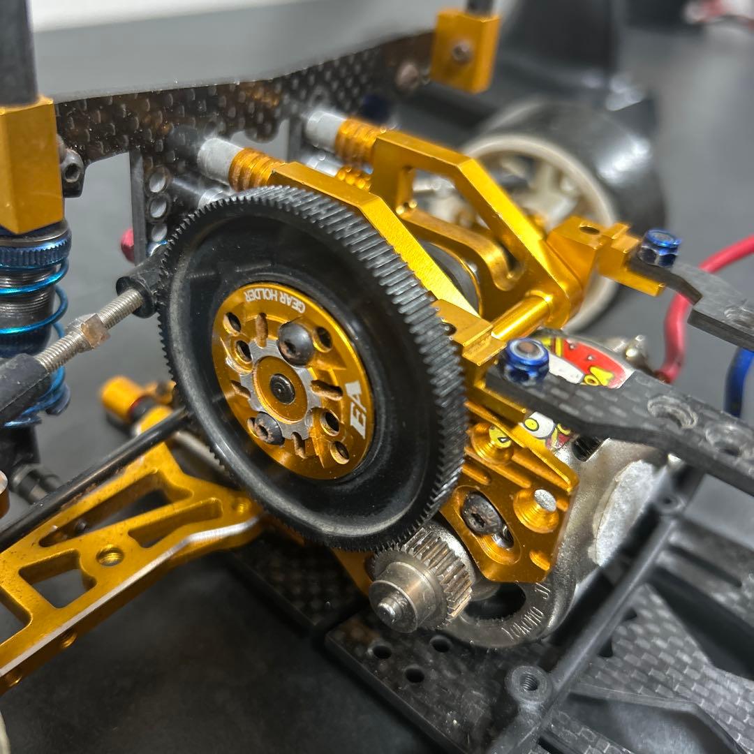 ラジドリ　TA-05 VDF　ゴールド　魔改造シャーシ　2駆　ＲＷＤ化