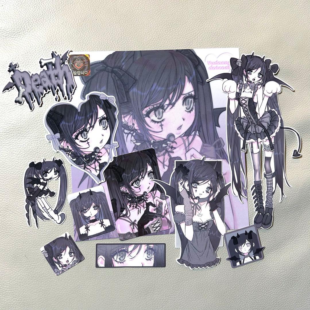 韓国作家 domi様 ユデン A5wide バインダー ステッカー 黒バージョン