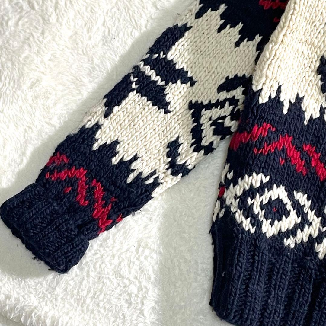 ラルフローレン カウチンニット 星条旗 ノルディック ウルグアイ製 S