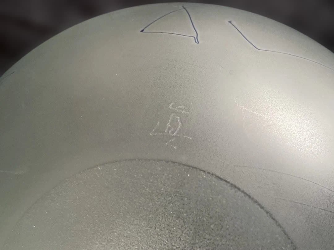 米原 眞司「ラインドローイング」②1990年代球体ガラス花瓶 - メルカリ