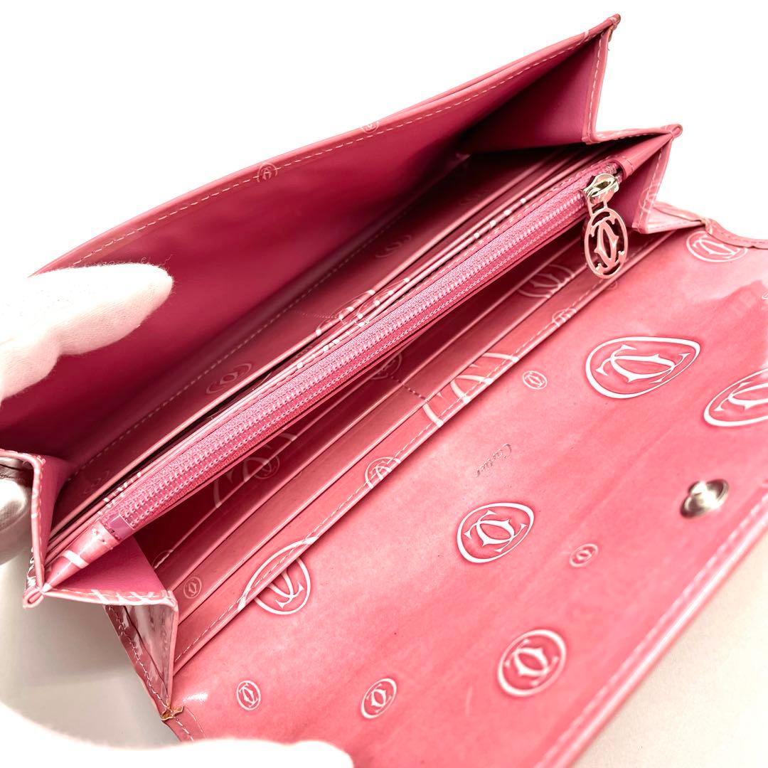 極美品】Cartier カルティエ ハッピーバースデー フラップ式 長財布の