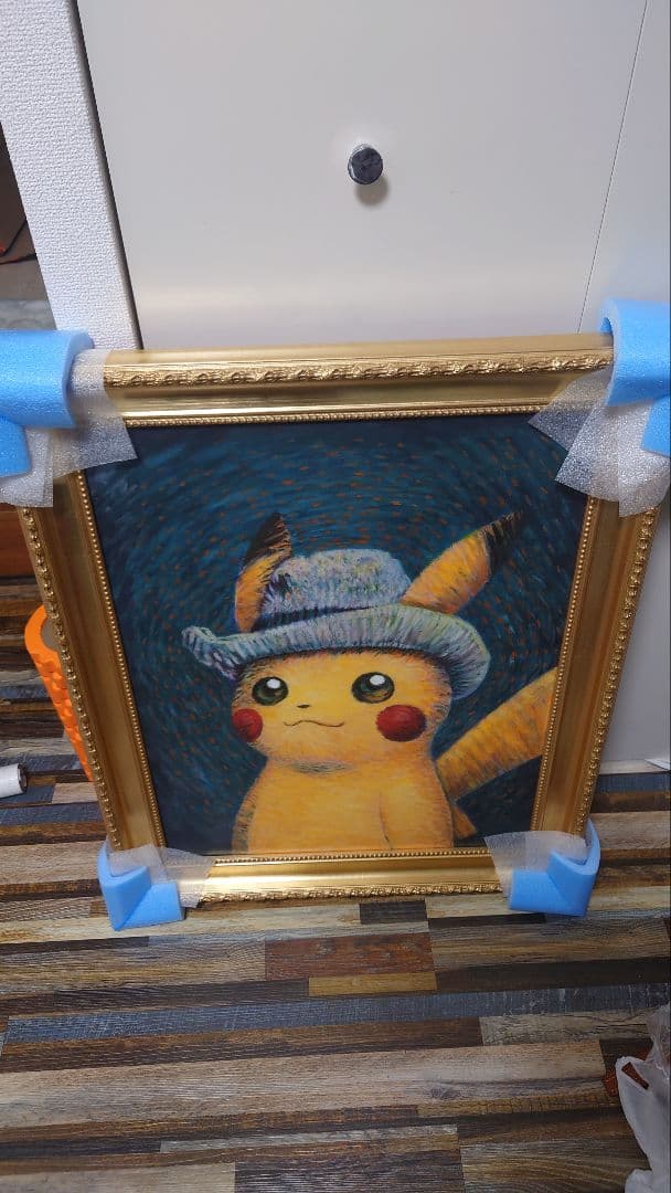 ゴッホピカチュウキャンバスアート金枠 Mサイズ 65cm×50cm - メルカリ