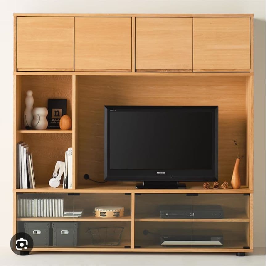 《送料込》無印良品 スタッキングキャビネット 追加パーツ 棚 テレビ台収納 木製