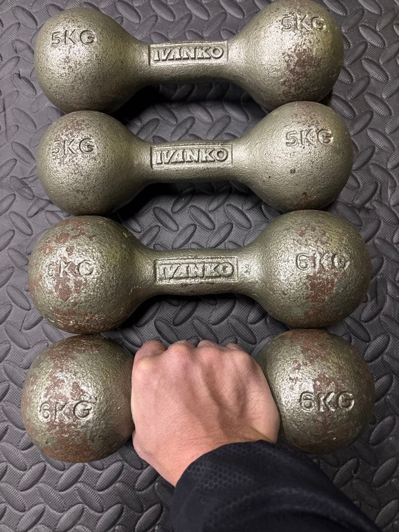 ivanko ダンベル 鉄アレイ5kg.6kgセット ホームジム アイロテック