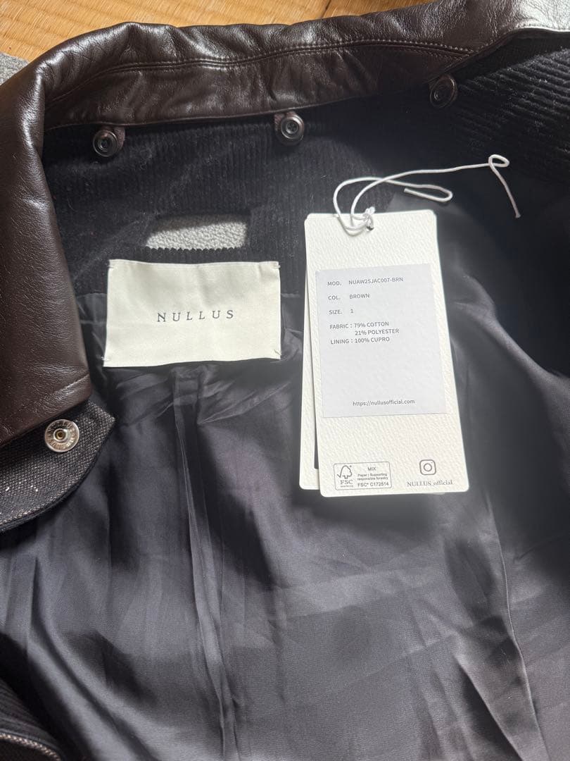 NULLUS 25AW PEELED OFF JACKET BROWN サイズ1 - メルカリ