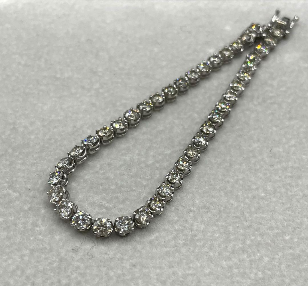 最終交渉可JA79☆最高級 ダイヤ5ct pt テニスブレス鑑別付 - メルカリ
