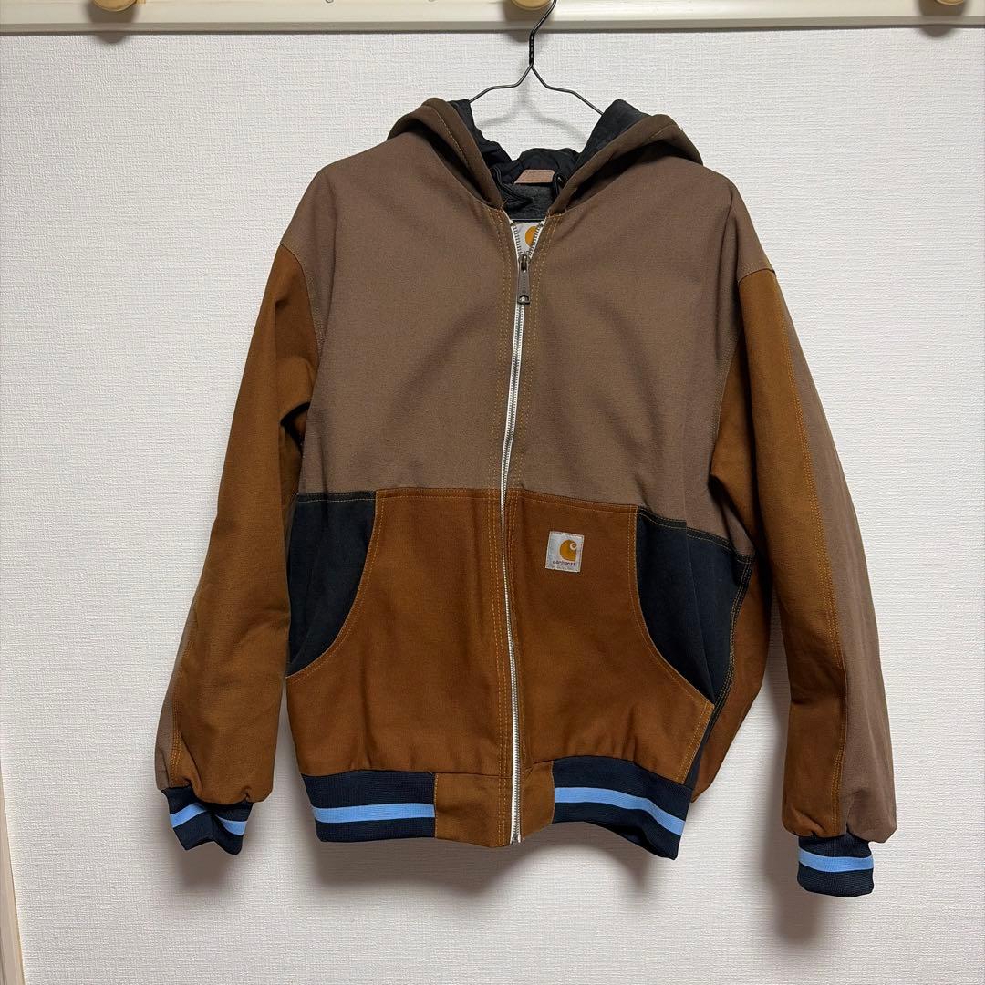 Carhartt フード付きジャケット ブラウン - メルカリ