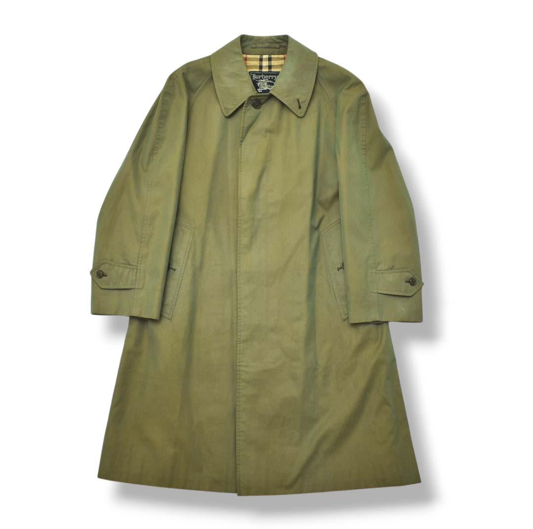 ノバチェック柄】60s70s バーバリー ステンカラーコート 玉虫色 メンズ