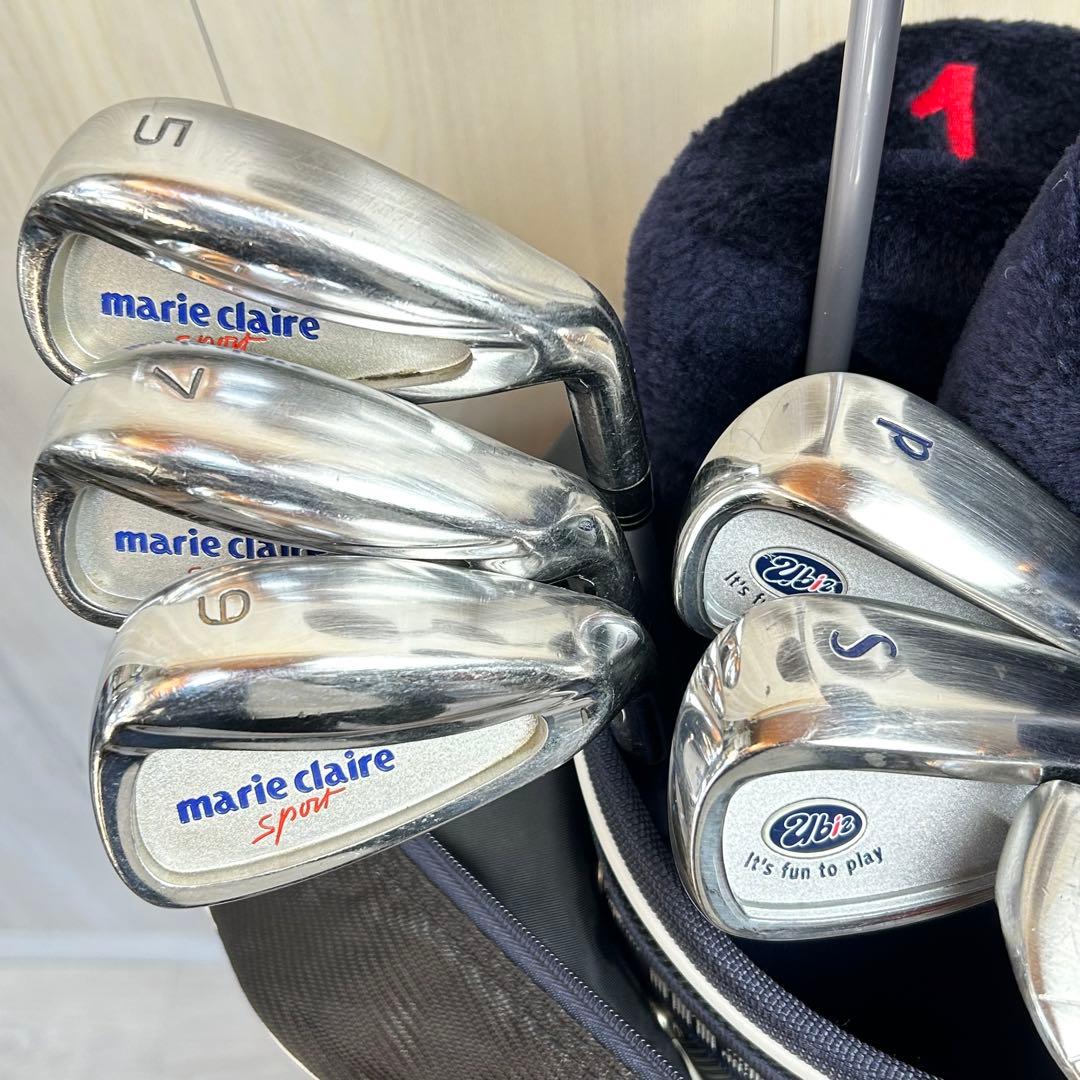 レディース右】マリクレール ubiz レディースゴルフセット 初心者