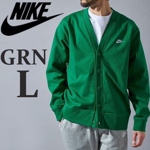 新品 ナイキ カーディガン L 緑 メンズ クラブ フェアウェイ