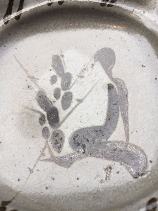 桃山時代 伝世品 古唐津 絵唐津 美人絵 茶碗 茶皿 図柄珍品