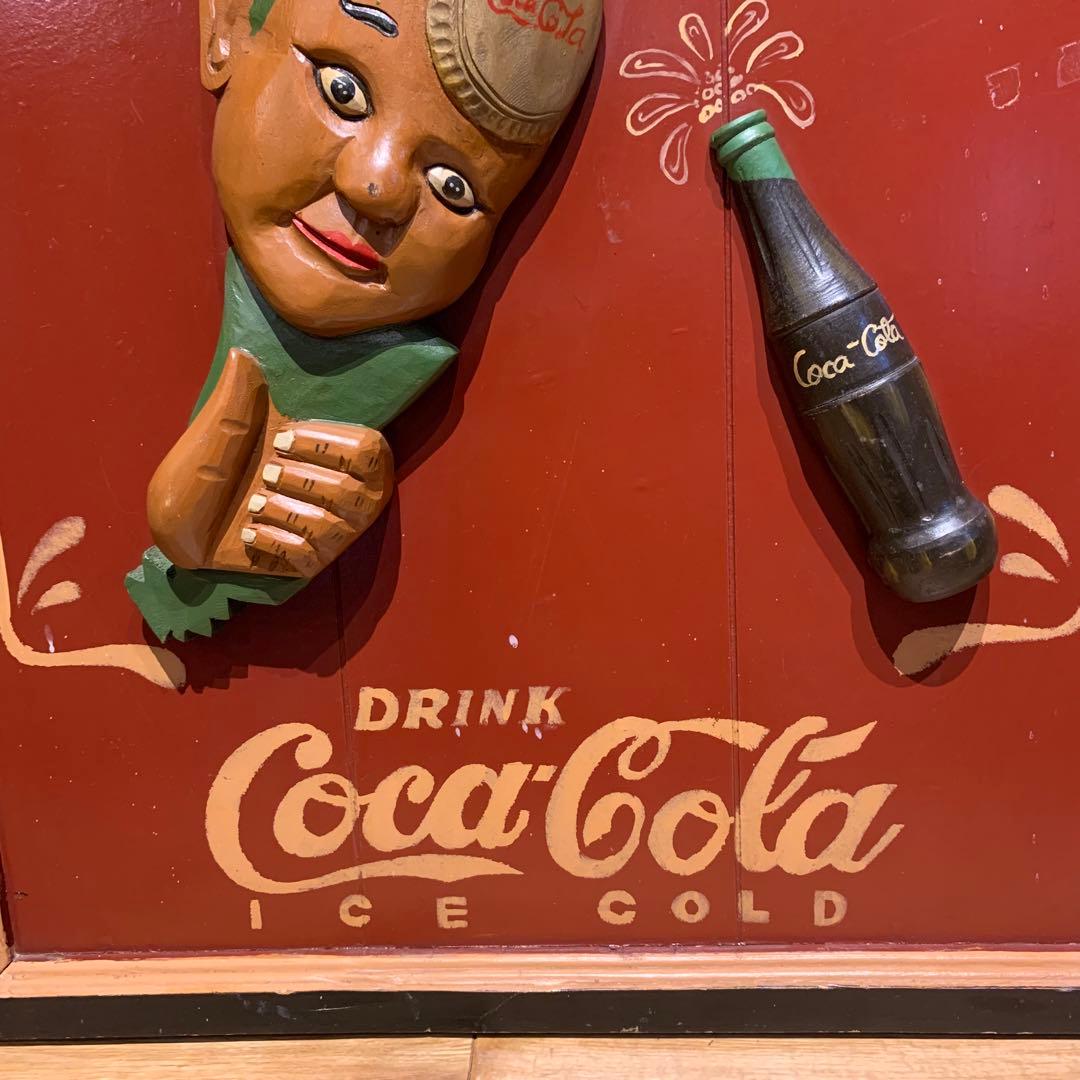 コカコーラ　木製看板　アメリカンジャンク　ヴィンテージ　中古