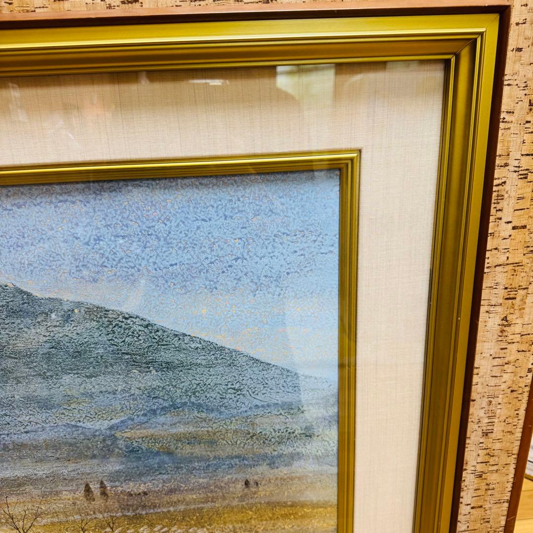 大迫力 特大 真作 中嶌 虎威作「筑波」日本画 風景画 F30号 - メルカリ