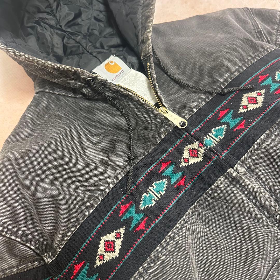90s Carhartt ネイティブ柄 アクティブジャケット J78 BLK - メルカリ