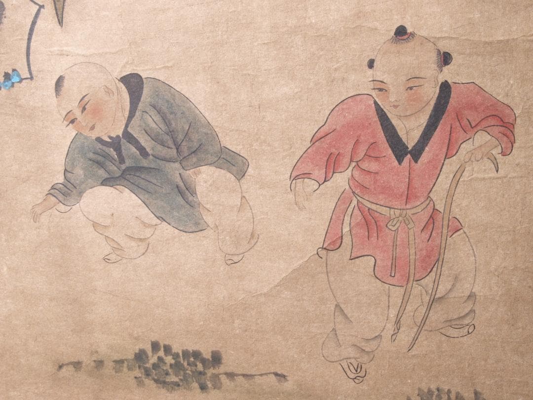 中国韓 滉 唐時代 肉筆保證 唐物唐本 掛け軸 捲り AK703A12-2