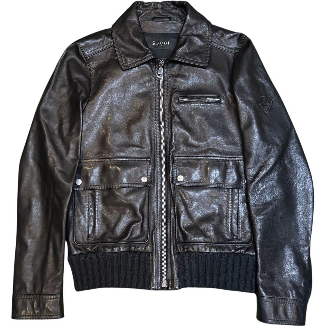 高級 希少 GUCCI グッチ トムフォード期 レザージャケット - メルカリ