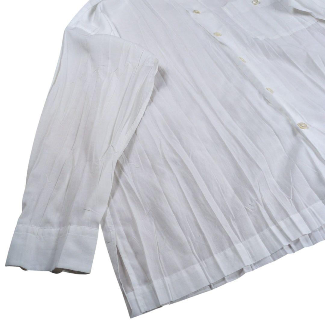 美品】ISSEY MIYAKE MEN 90's ノーカラー プリーツシャツ - メルカリ