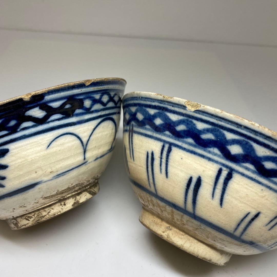 中国清朝時代 青花鉢2客 口径約16㎝東Y7-0403⑥タトチ - メルカリ