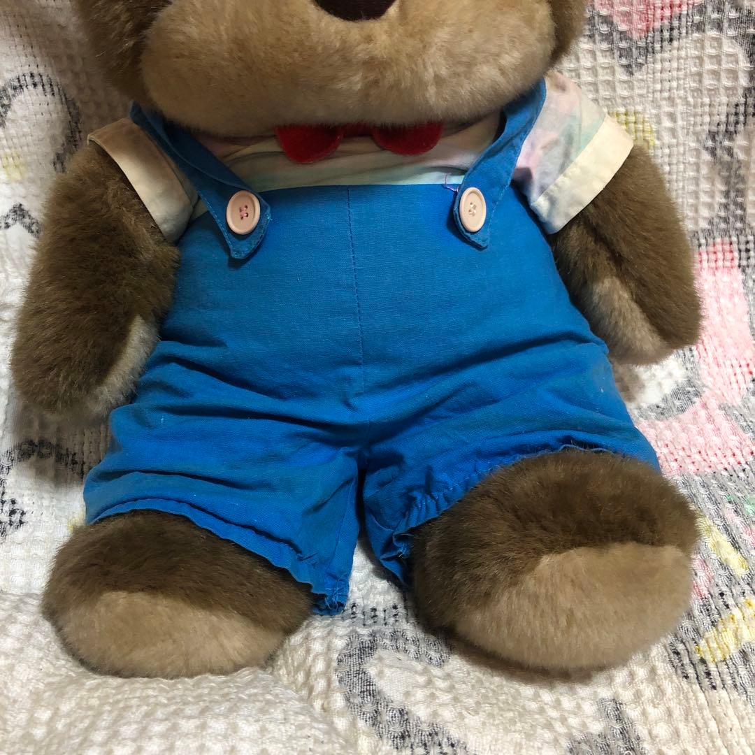 昭和レトロ　ヴィンテージ メーカー名不明　アライグマ　ぬいぐるみ　中古品