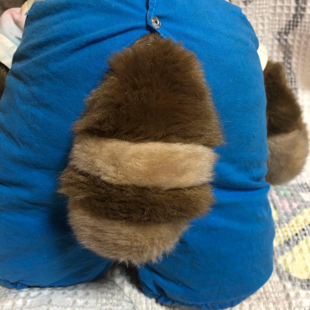 昭和レトロ　ヴィンテージ メーカー名不明　アライグマ　ぬいぐるみ　中古品