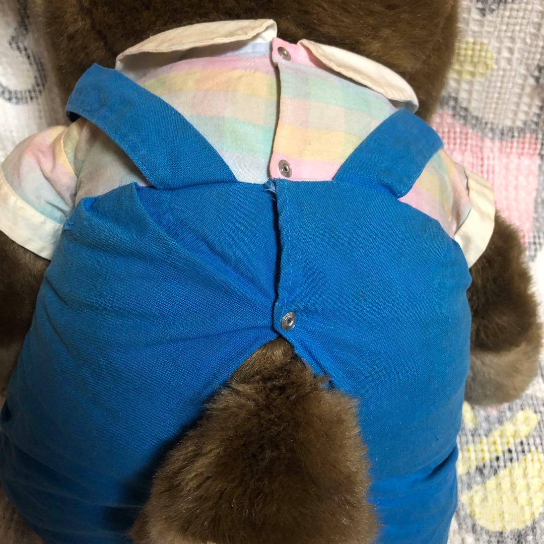 昭和レトロ　ヴィンテージ メーカー名不明　アライグマ　ぬいぐるみ　中古品