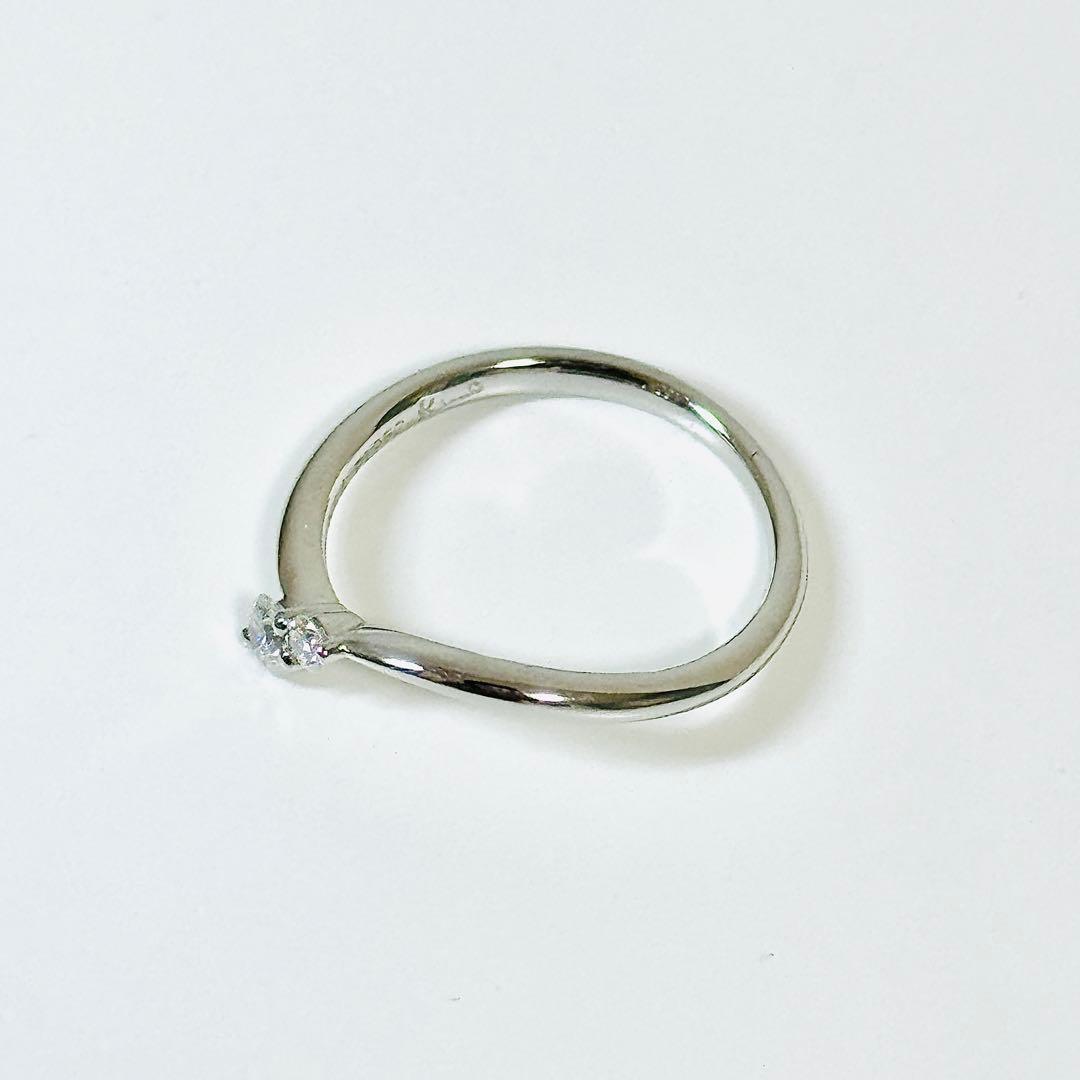 プラチナ ダイヤモンドリングPt950 0.1ct+0.04ct 10号ケイウノ