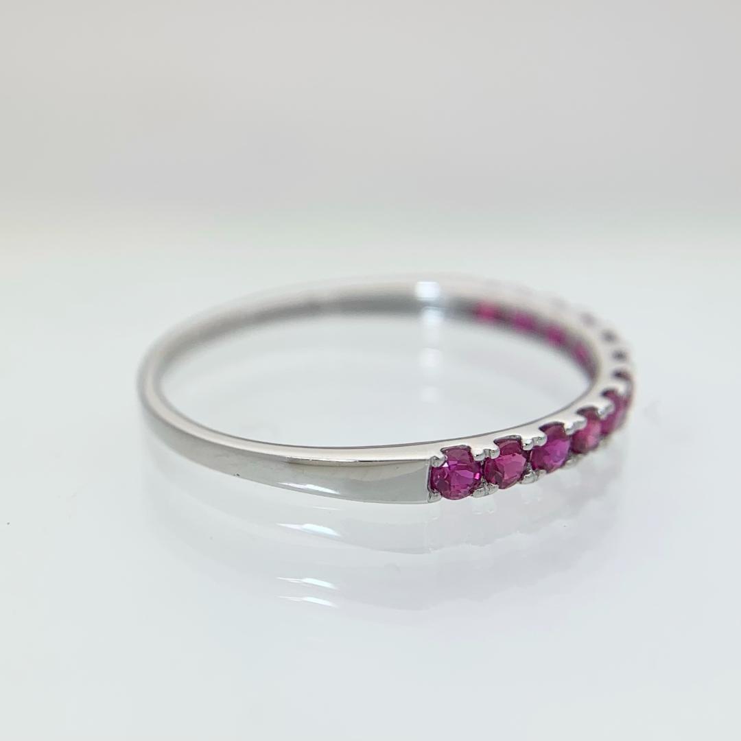 新品 ルビー ハーフエタニティ リング 0.34ct Pt950