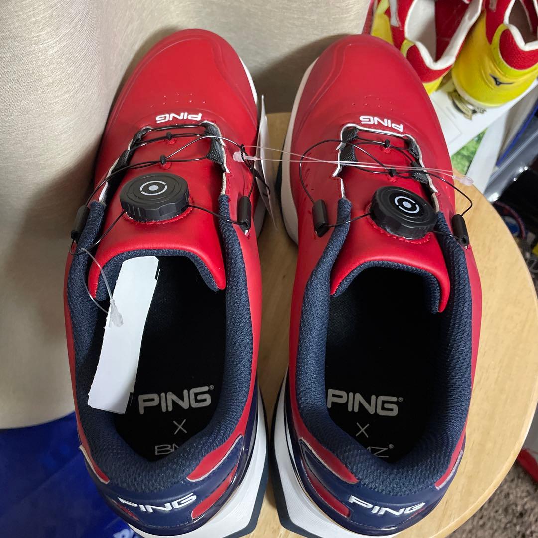 新品未使用】PING ゴルフシューズ 27.0cm レッド