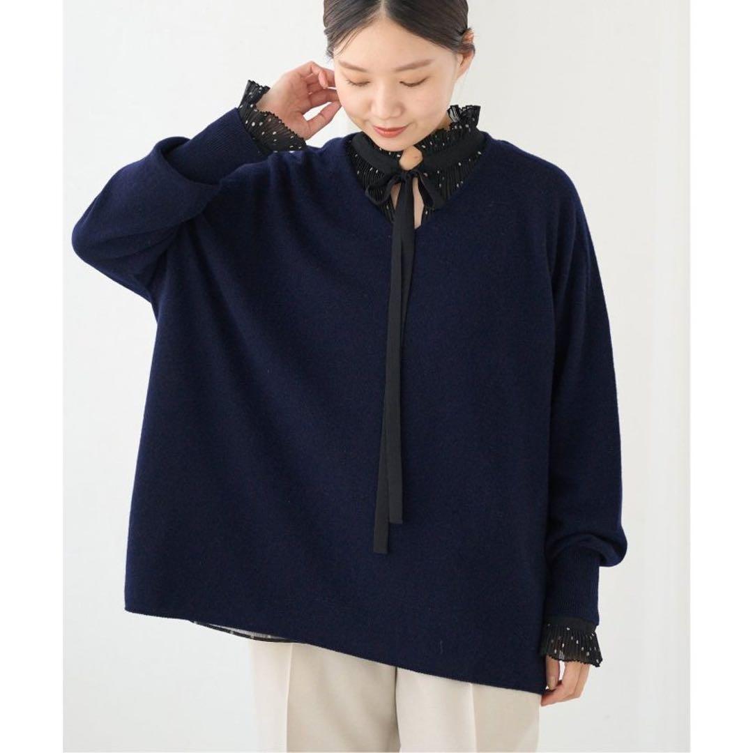 IENA 24AW 《追加2》Fineニュージーウールニュアンス Vプルオーバー