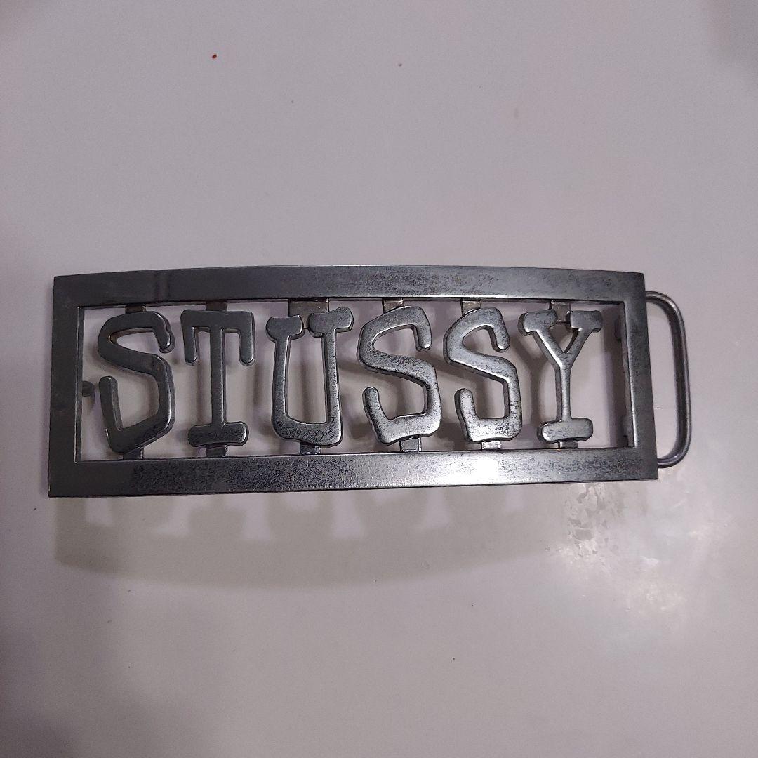 STUSSY シルバー ロゴベルトバックル ☆23AW 最新作☆STUSSY SS-LINK BUCKLE BELT (STUSSY/ベルト