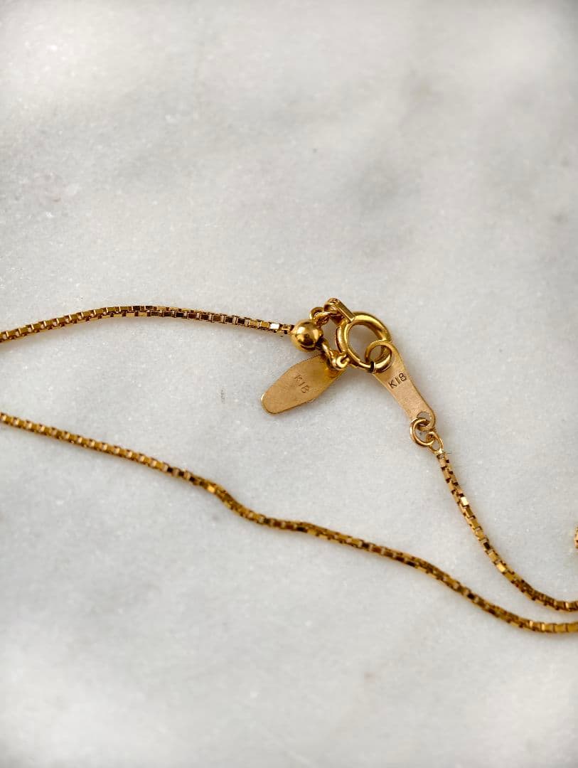 ゆきざき ノンブル ダイヤ ネックレス K18(YG) 3.7g 0.17