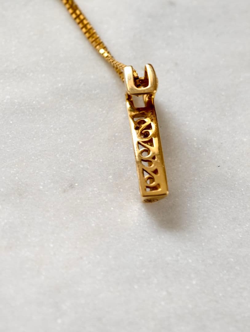 ゆきざき ノンブル ダイヤ ネックレス K18(YG) 3.7g 0.17