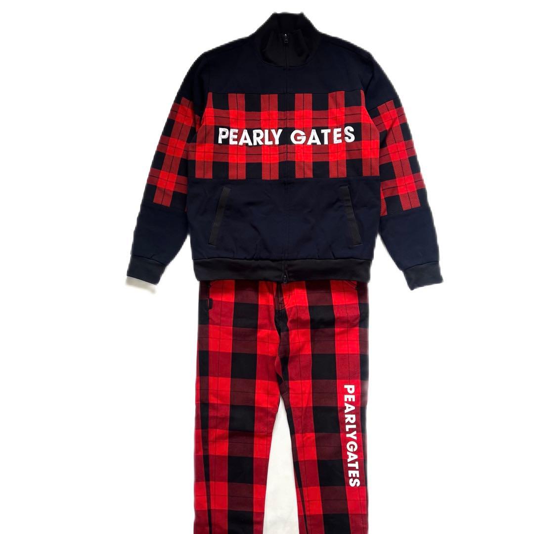 パーリーゲイツ セットアップ チェック柄 ジャケット パンツ メンズ