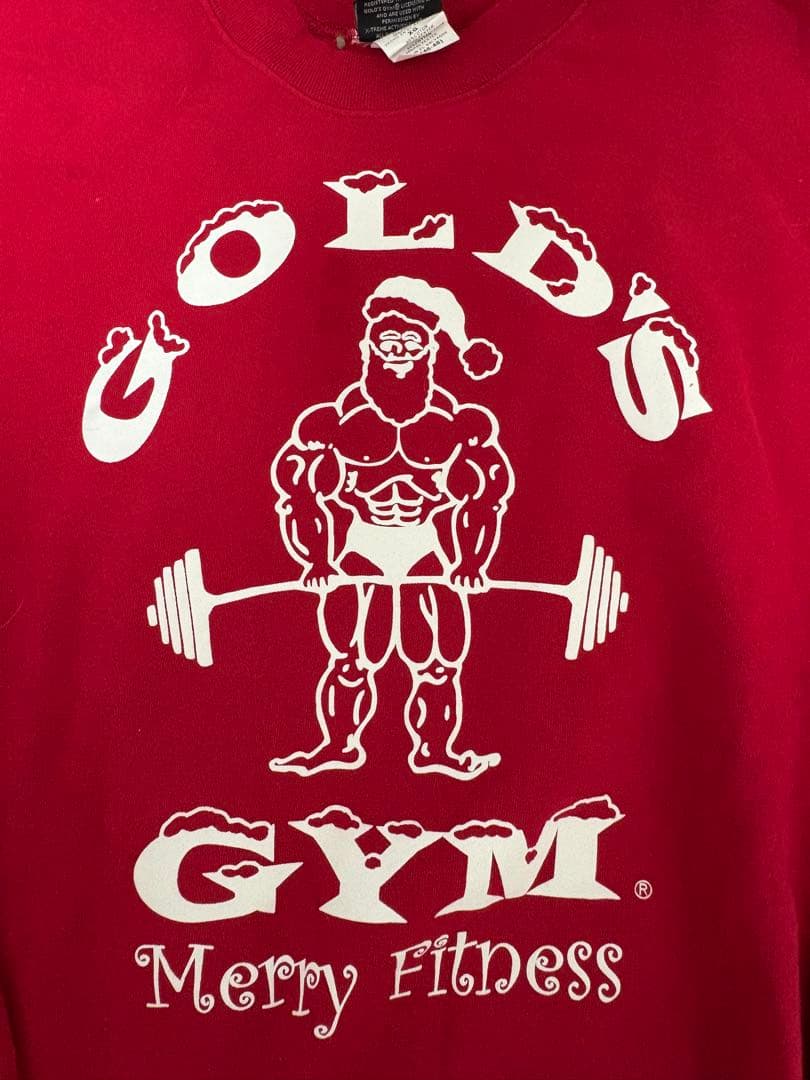 激レアXL！GOLD'S GYMクリスマス限定スウェット赤 ゴールドジム - メルカリ