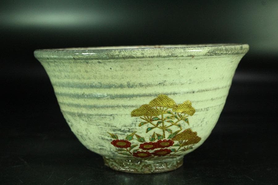 茶道具 平野英雄作 色絵茶碗 未使用 共箱(K-A668) - メルカリ