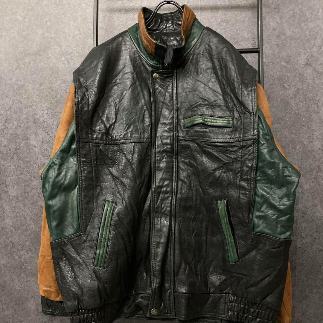 カナダ製《US古着》ヴィンテージ レザー ジャケット/ブルゾン メンズL-XL