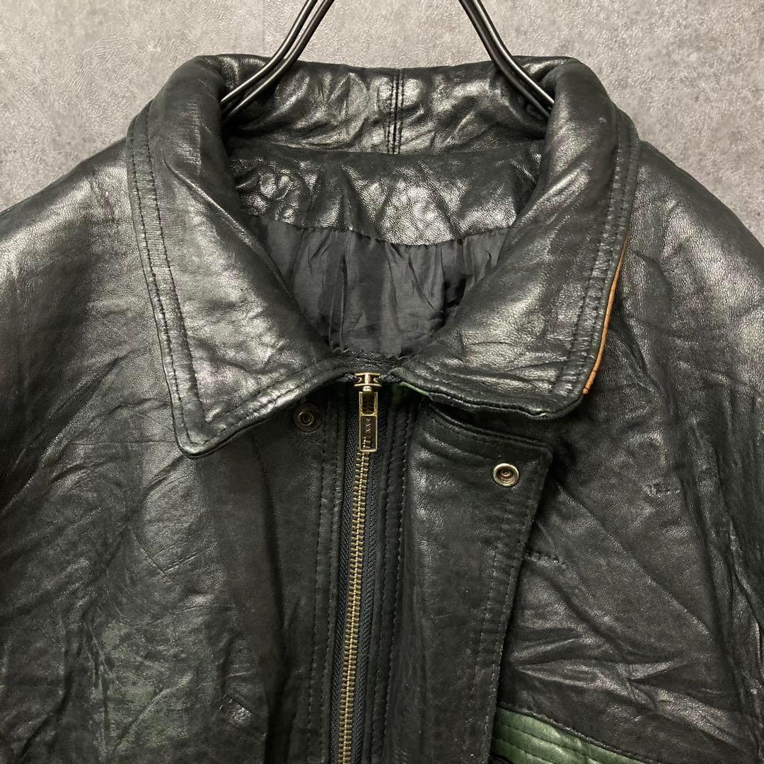 カナダ製《US古着》ヴィンテージ レザー ジャケット/ブルゾン メンズL-XL