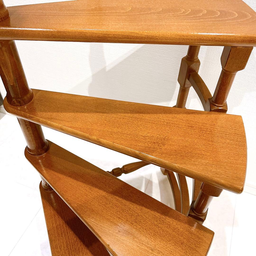 螺旋階段 ライブラリーステップ 花台 飾り棚 アンティーク 美品 - メルカリ