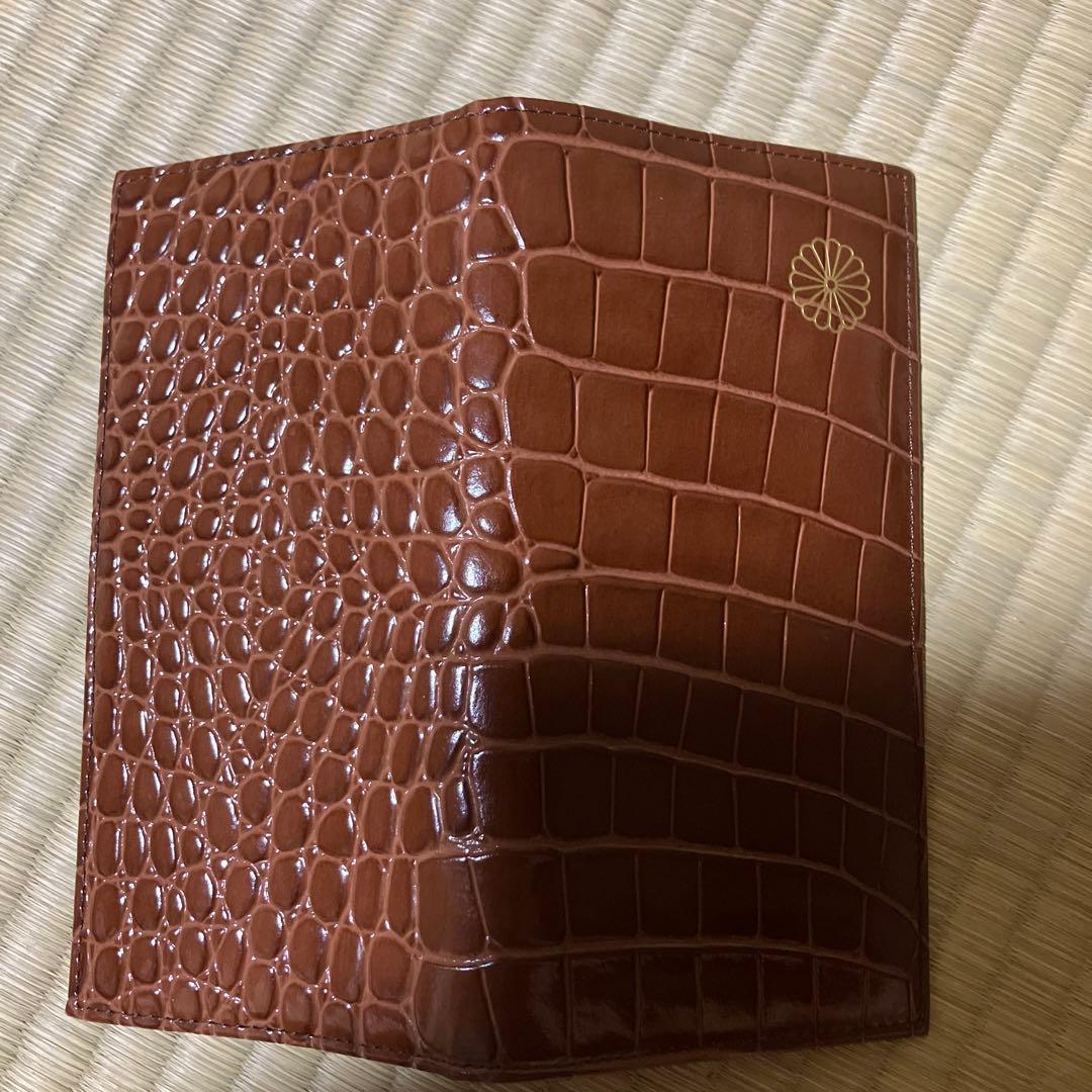 値下げ中】皇居限定 長財布 メンズ レディース クロコ調 ブラウン 新品